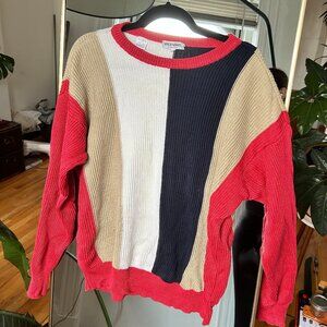 Vintage Giorgio Armani Color-Block Sweater - 1980's